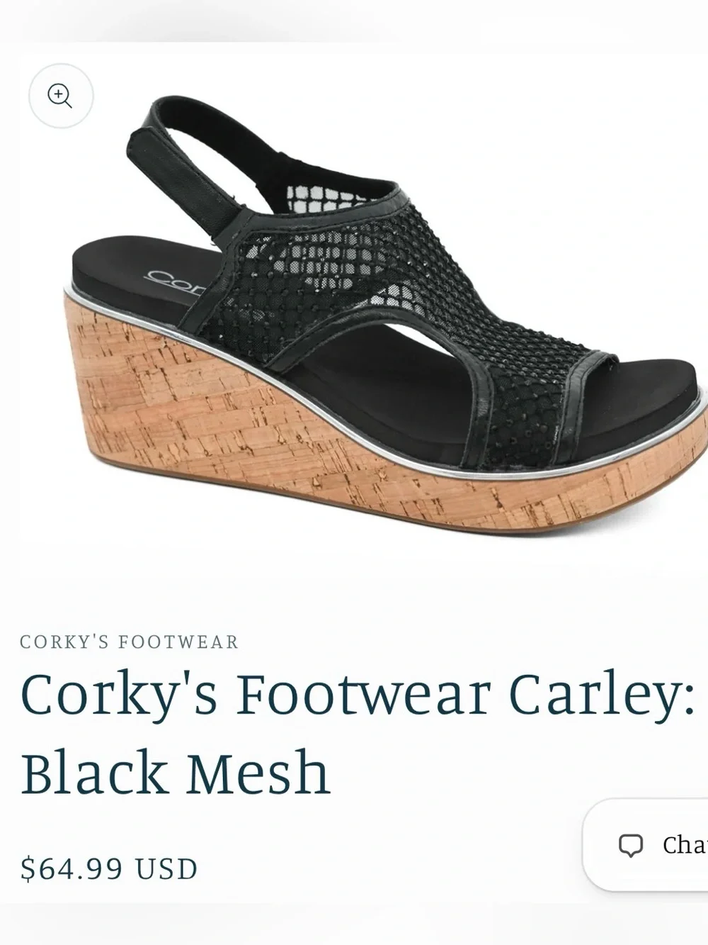 CORKYS Carley Black Sparkle Mesh Wedge Platform Sandals Sz 9 Hard to Find